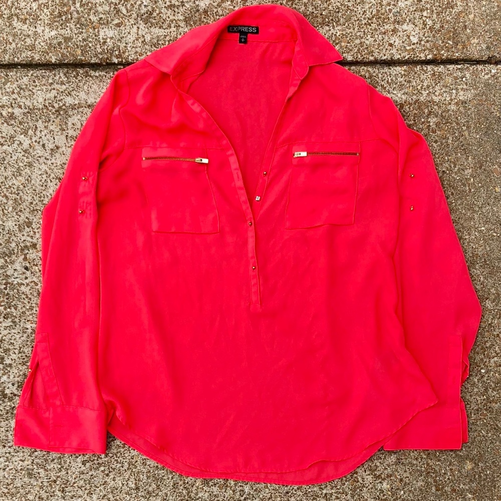 Women’s Express Pink & Gold Blouse